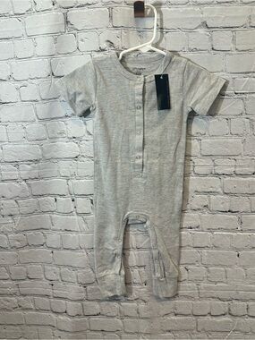 Little Bipsy Gray Short Sleeve Romper